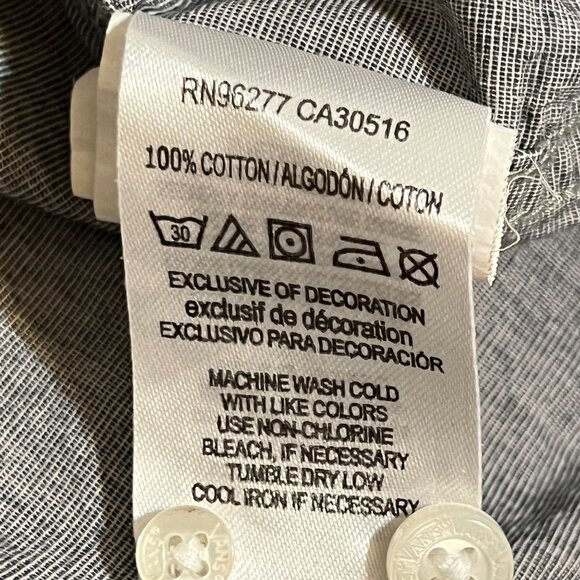 Vans button down shirt men's gray S gray with light gray with pocket ,(SALE) - Picture 10 of 12